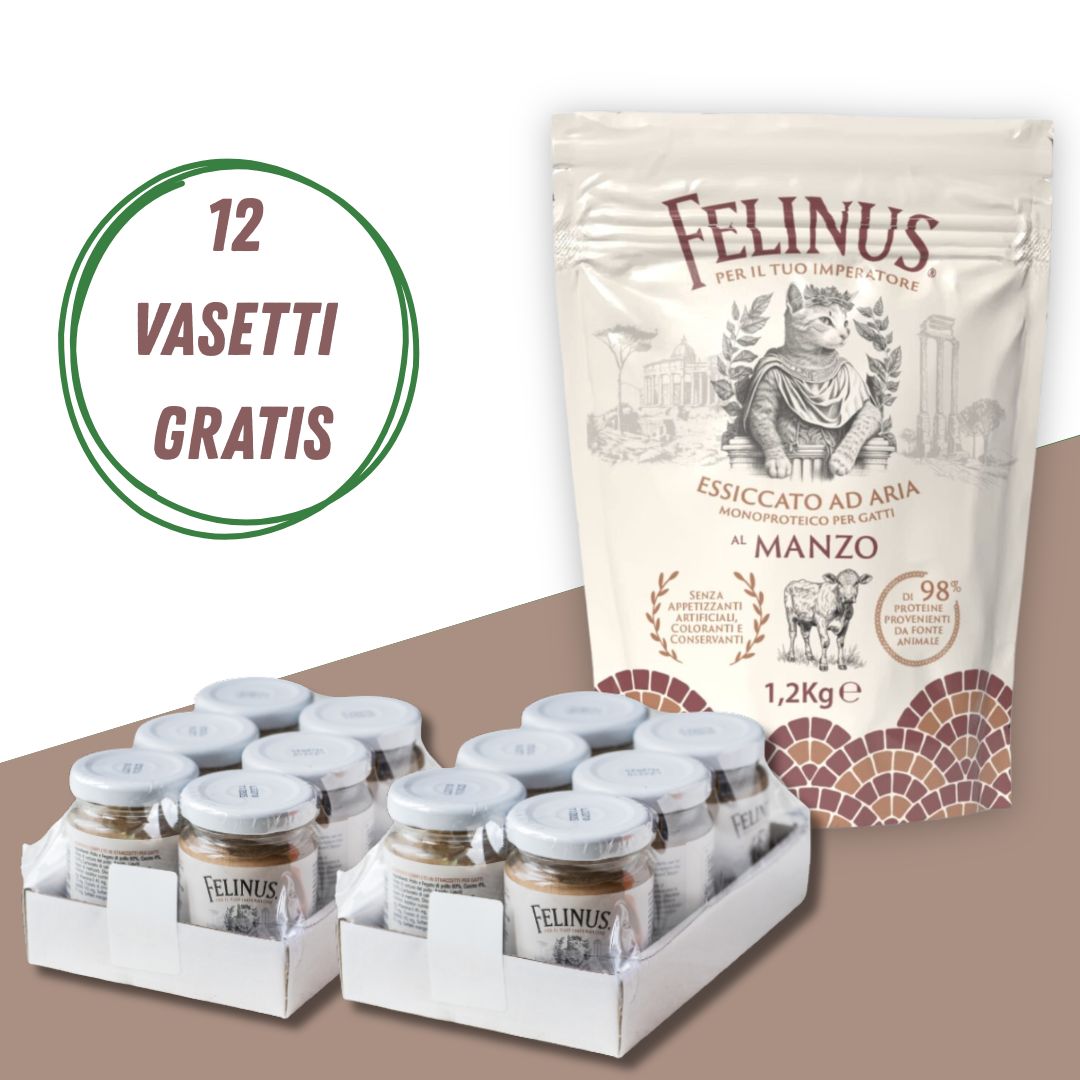 manzo + mix vasetti Essiccato ad aria al manzo + 12 vasetti in vasocottura misti - immagine 1